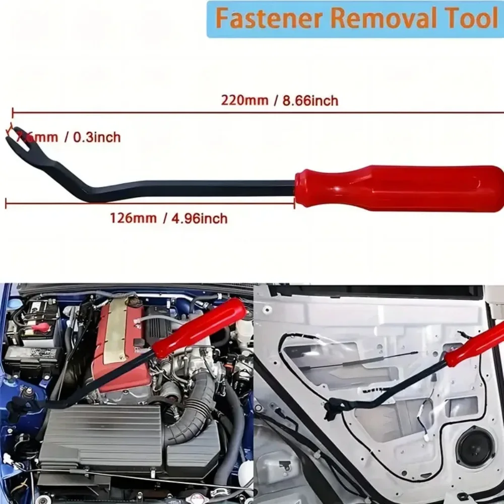 Car Door Panel Clip Removal Tool Kit Auto Trim Dash Audio Stereo Radio Pry Bar Fastener Extractor Repair Tool Set