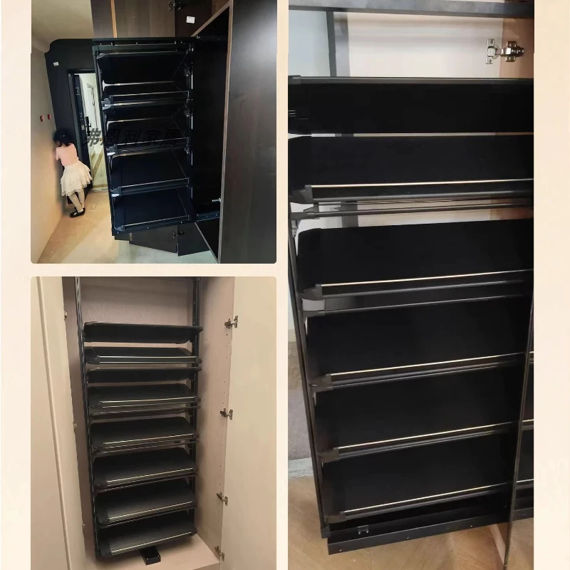 

Multi-layer pull-out shoe rack Indoor large-capacity rotating shoe rack Telescopic rack Push-pull cabinet Built-in
