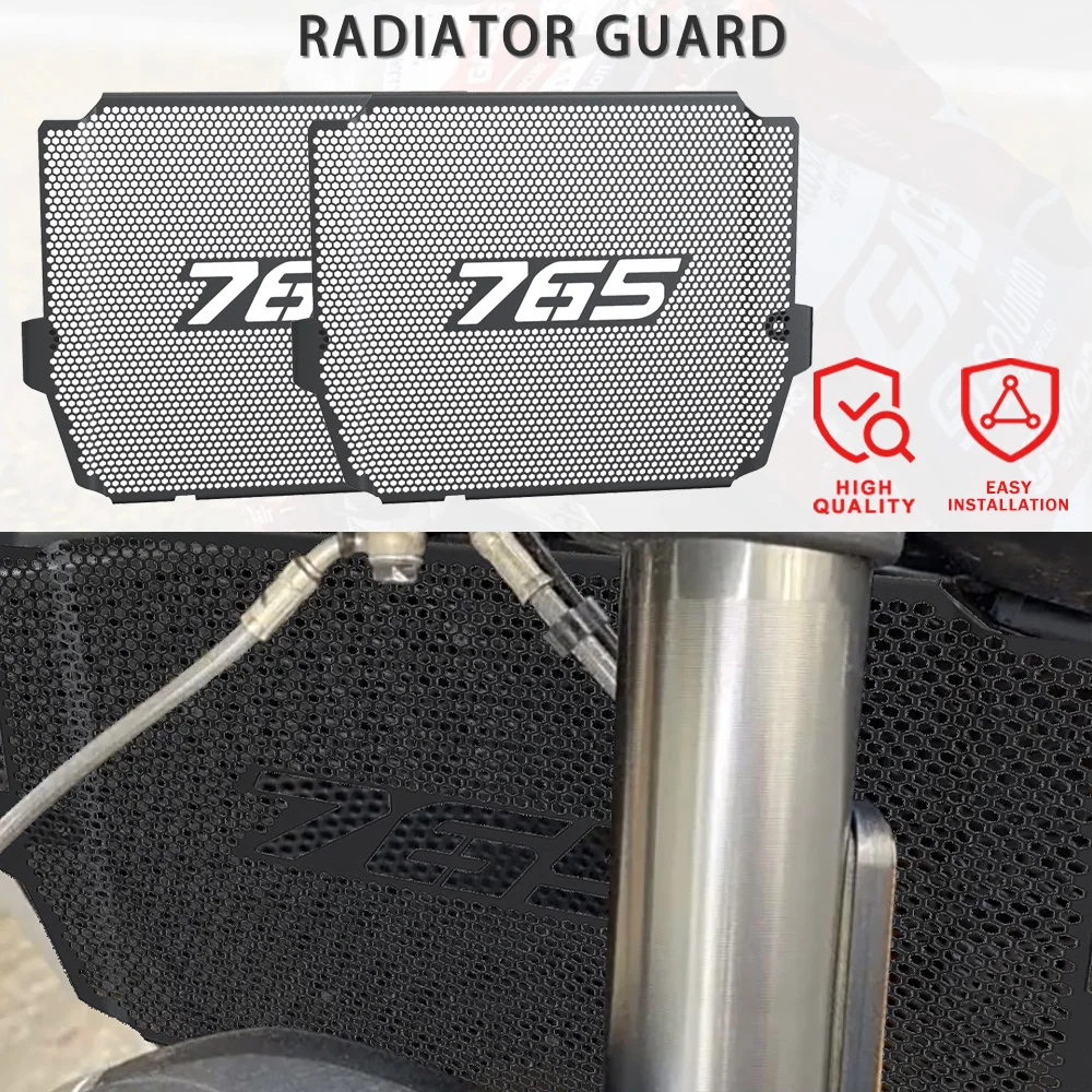 

2025 2026 Motorcycle CNC Radiator Grille Guard Cover Fuel Tank Protecion For Street Triple StreetTriple 765 R/RS Moto2 Edition