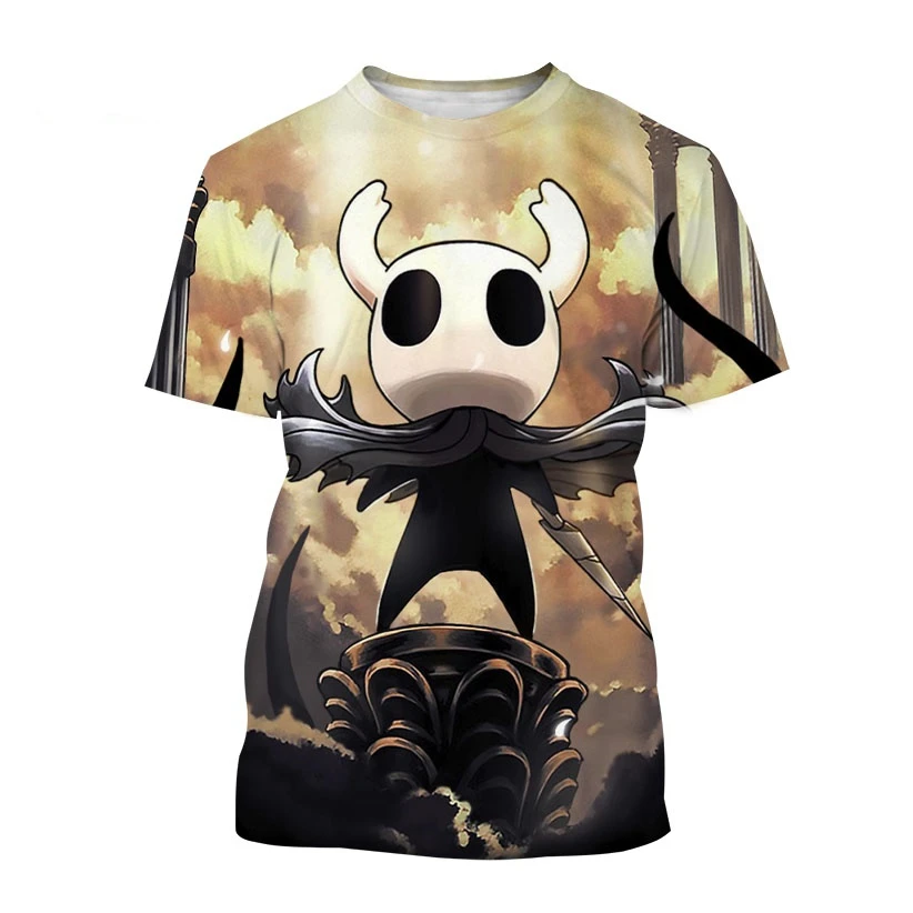 Hot Sale Hollow Knight Shadow 3D Men's T Shirt Summer New Fashion Funny Cartoon Hip-hop Casual Comfortable Printed Kids Tops