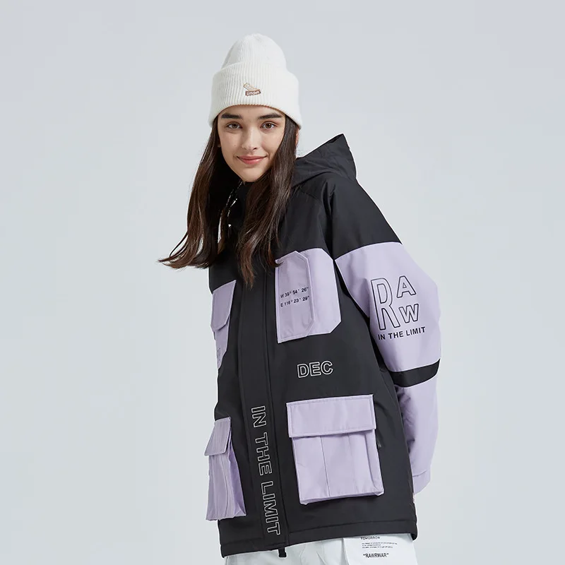 Mutusnow 2025 inverno masculino e feminino impermeável à prova de vento jaqueta de esqui moda respirável casaco de neve ao ar livre roupas de snowboard