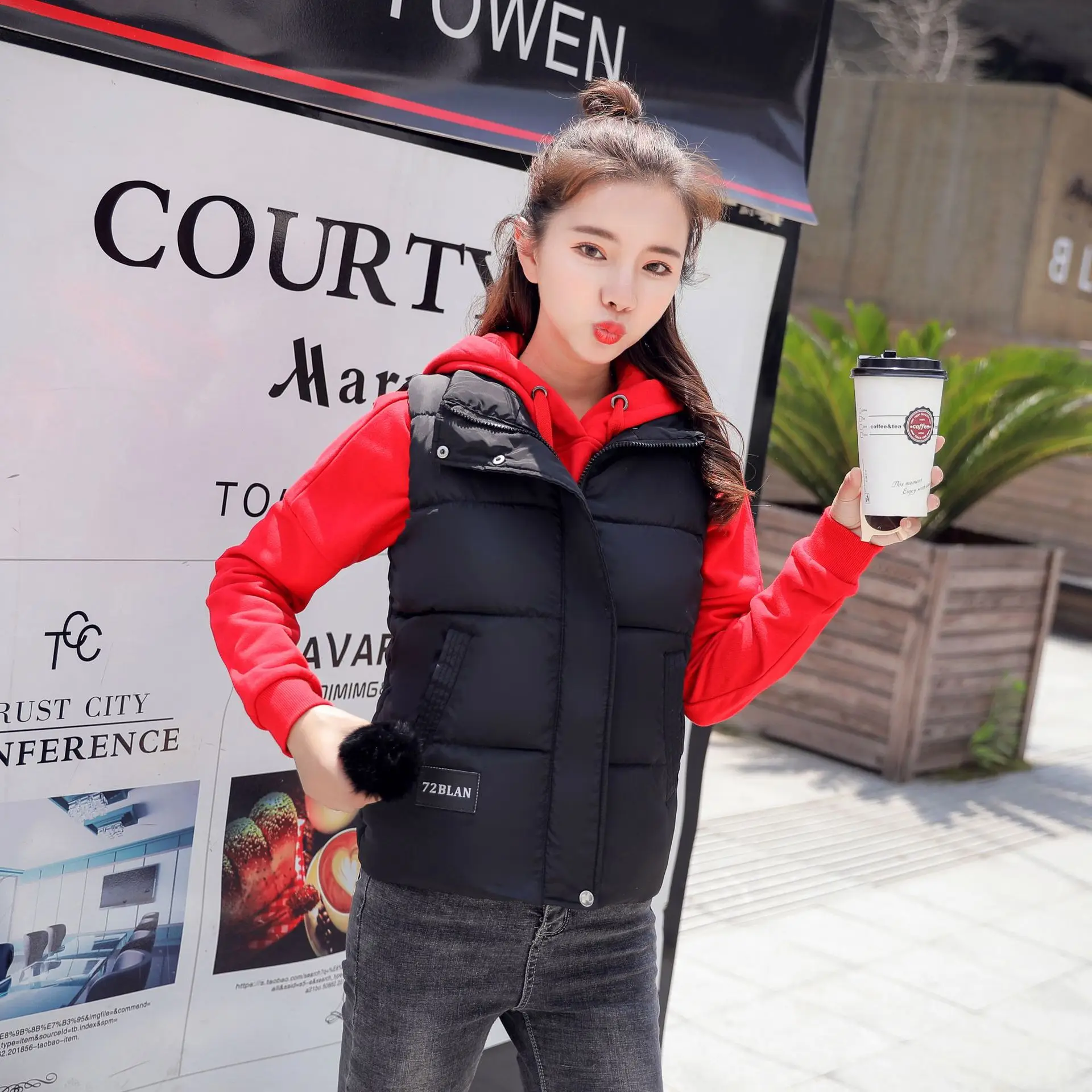 2022 Women New Down Cotton Vest Female Autumn Winter Korean Short Waistcoat Casual Thickened Slim Stand-up Collar Vest