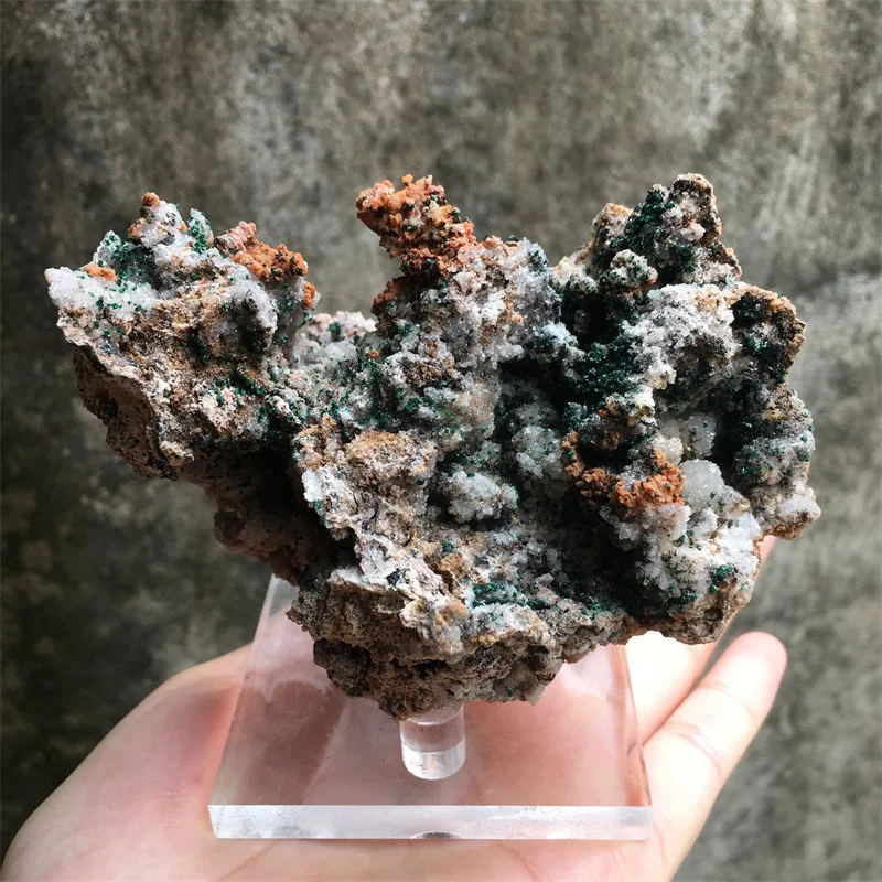 

247g Congo Natural Malachite Sphalerite Symbiosis Mineral Specimen Healing Quartz Crystals Energy Stones Home Decor Collection