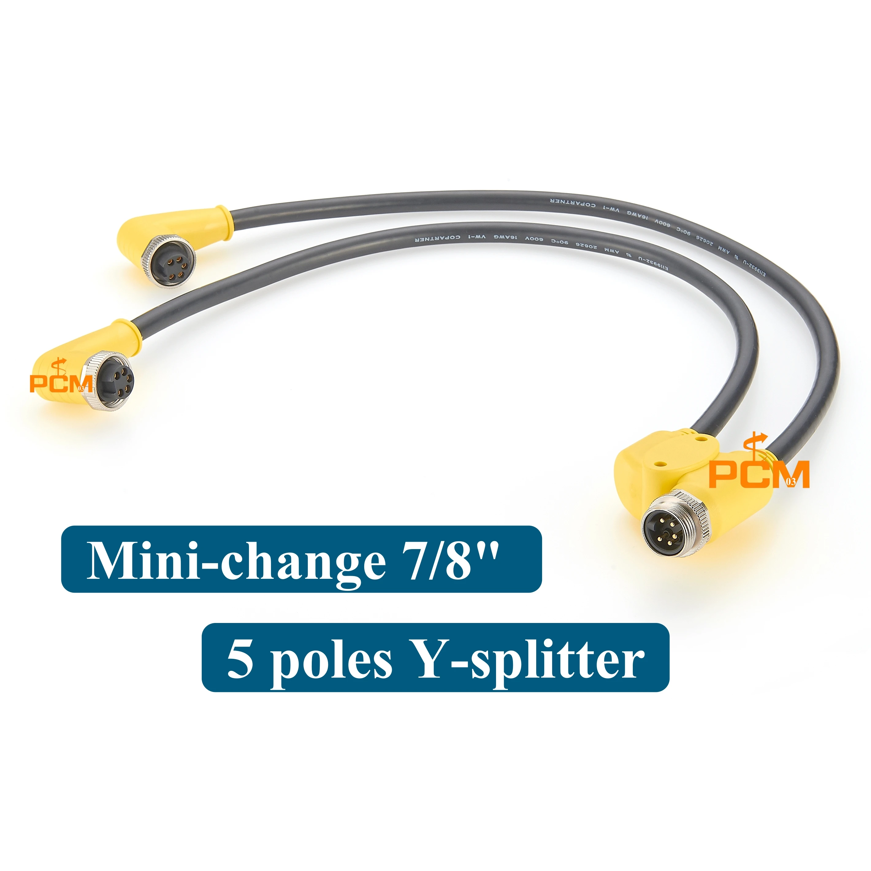 

Profibus DeviceNet Mini Change Power Cable Cordset, 7/8"-16UNF Power Cable 5 Pin Y Splitter, NMEA2000 Sensor Backbone Cable