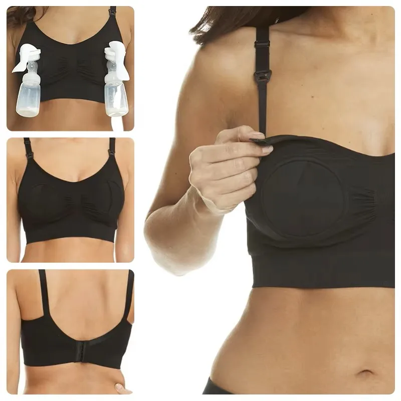 Breastfeeding Pumping Bra - Smart Hands-Free Design, Ultra-Soft Wire-Free Nursing Cup, Essential for Pumping Moms