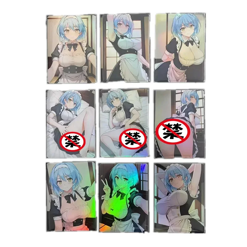 9Pcs/set homemade anime cards New Girl Demon King’s Contractor Yuki Nonaka ACG Sexy Nude Cards Toy Gifts Game Collection Cards