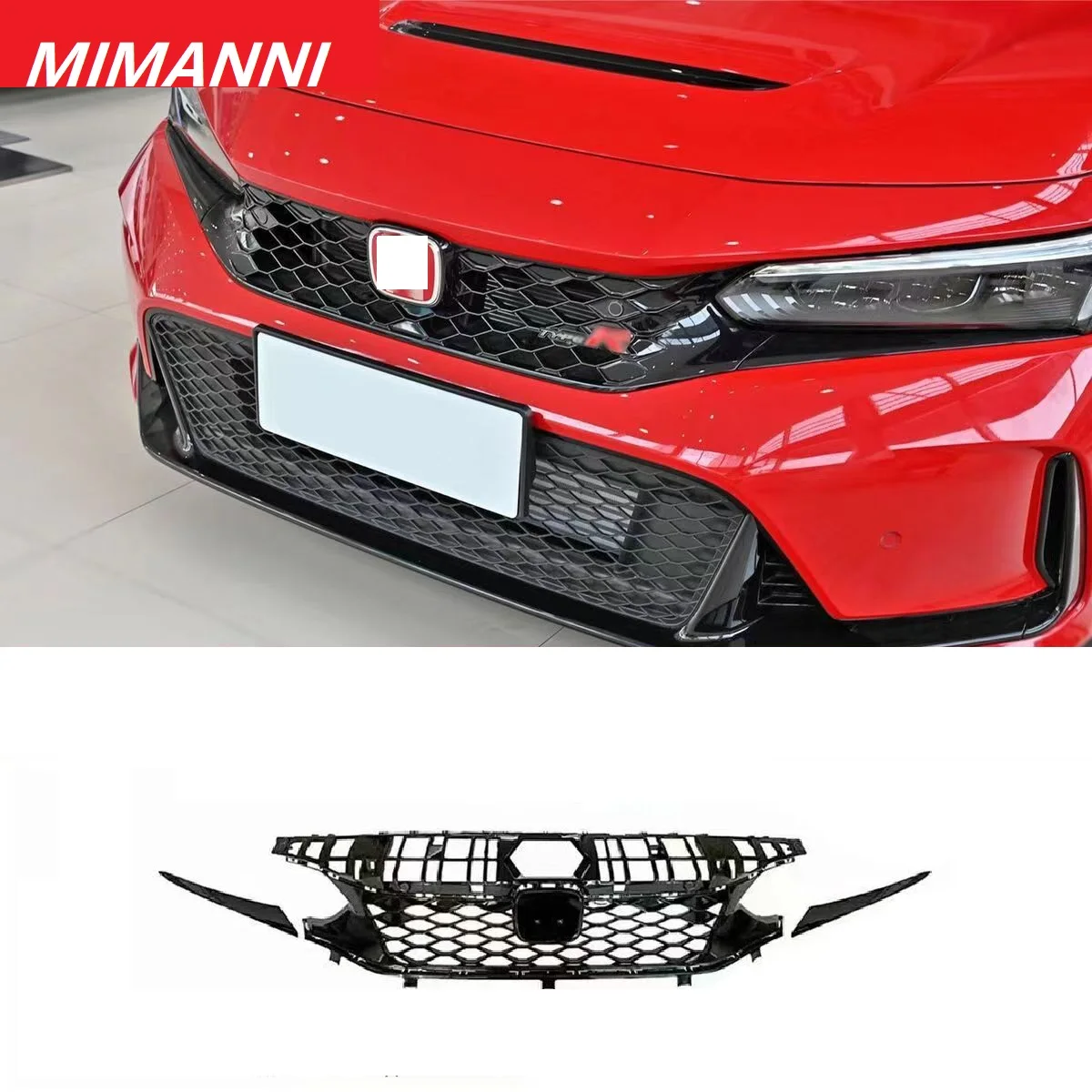 

Front bumper grille ventilation network For Honda civic 11th 2022 hatchbacks