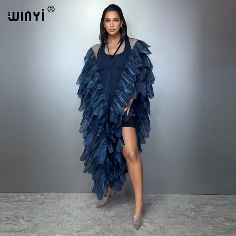 WINYI Summer Cape Sexy Women's Tops Sexy Perspective Cloak Monocolour Fashion Poncho for Woman