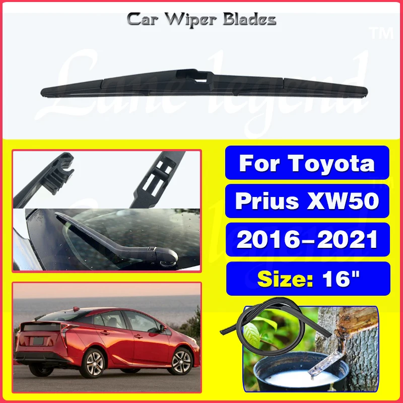 

16" Rear Wiper Blade Windshield Windscreen Tailgate Window Car Rain Brush For Toyota Prius XW50 2016 - 2021 Car Accessories