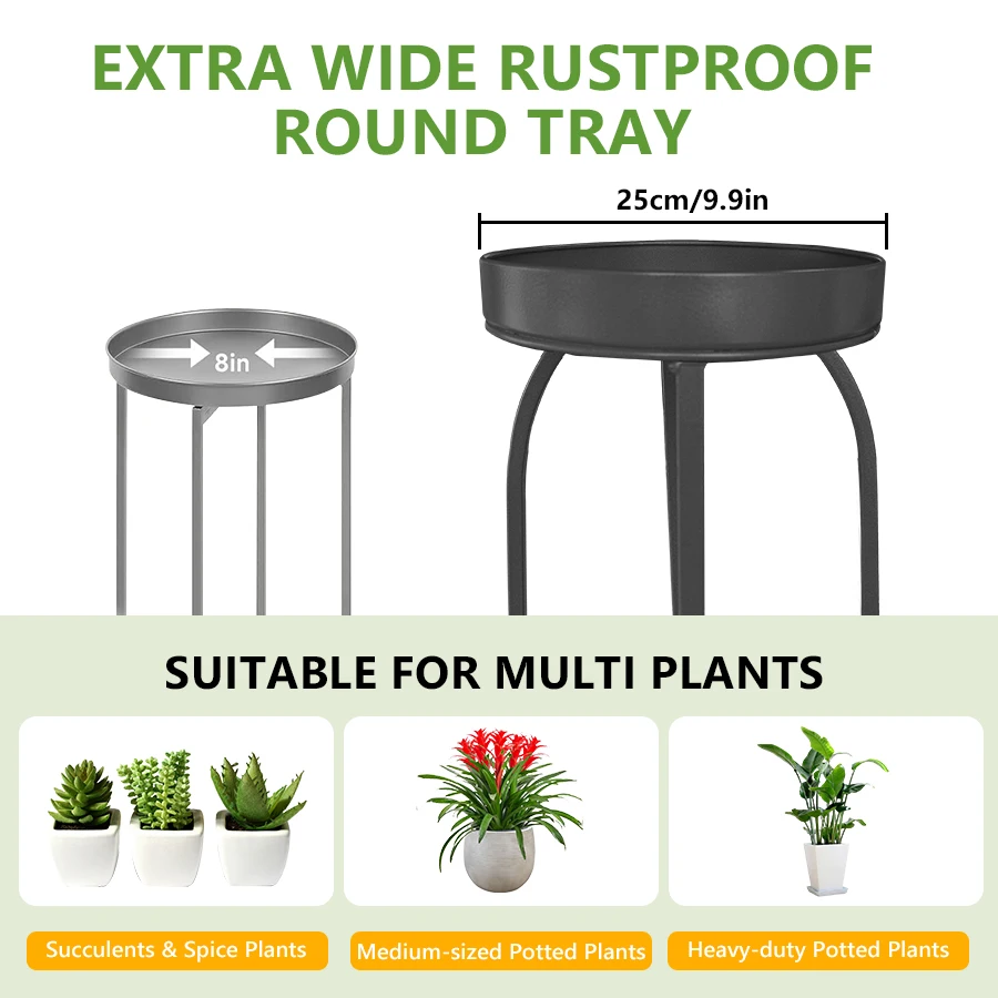 حامل نباتي، حامل زهور، رف أوعية زهور من الحديد المطاوع، رف شرفة قائم على الأرض، رف نباتات داخلي #2