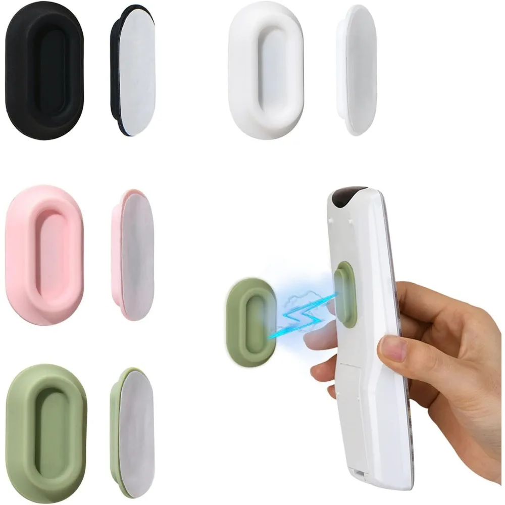 حامل مغناطيسي للتحكم عن بعد مثبت على الحائط - 4 قطع منظم ذاتي اللصق بدون مثقاب لمكيف الهواء وأجهزة التحكم عن بعد التلفزيونية، كاد التخزين