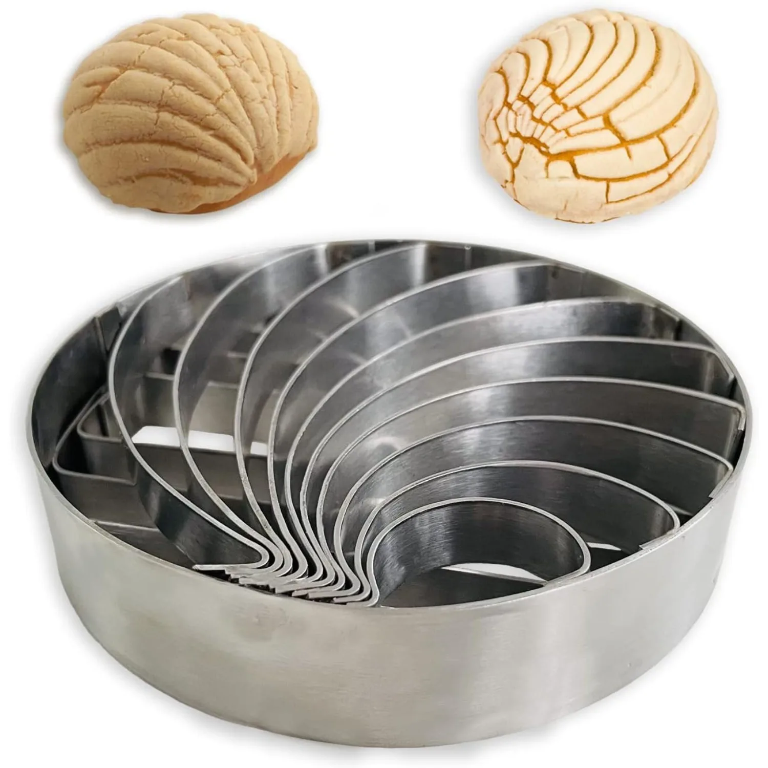 Concha Cutter Mexican Bread Mold Made Of Stainless Steel 4.1 Inch, Bread Shape Cutter Concha Pillow