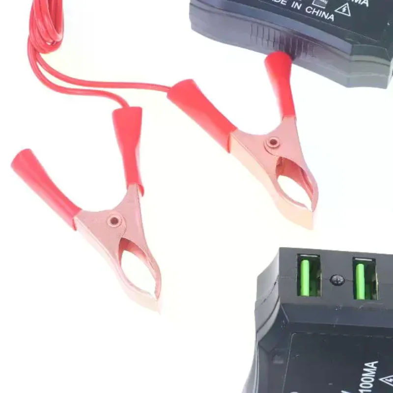 

1 шт., 12 В, 24 В до 5 В, 3 USB-порта, адаптер питания с зажимом для аккумулятора для зарядки сотового телефона, аварийное питание через USB, высокая эффективность