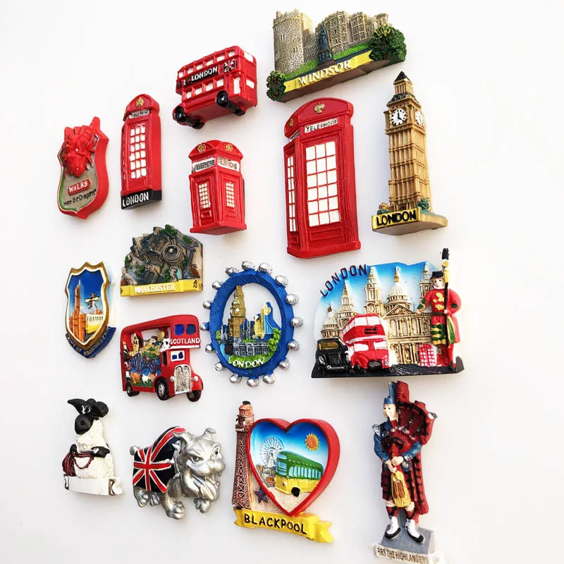 Manchester Refrigerators Magnet Windsor London Scotland Creative Refrigerator Magnetic Sticker Home Decoration Souvenirs