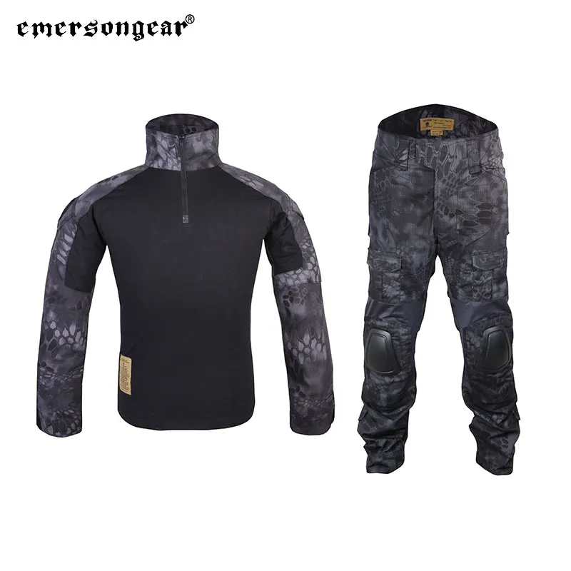 Emersongear Gen2 BDU Combat Uniform Set Tactical Shirt Pants with Elbow Knee Pads Airsoft Outdoor Hunting Suit TYP EM6927