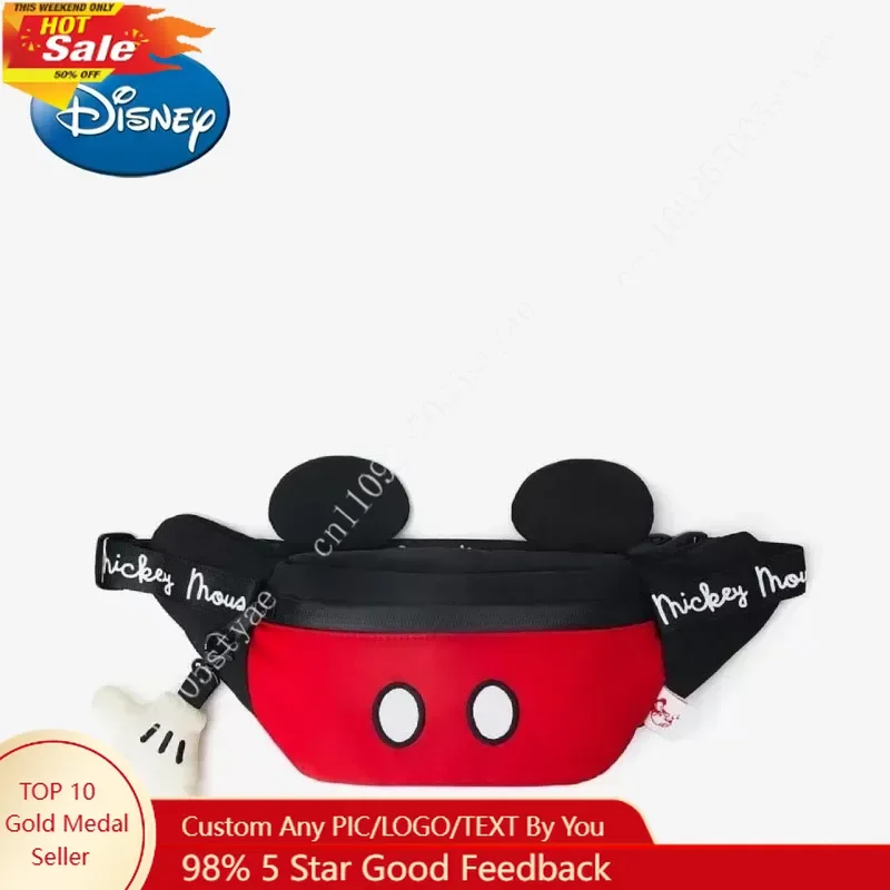 

Disney 2025 New Mickey Mouse Boys and Girls' Oblique Breast Bags for Daily Travel Fashion Children's Coin Wallet