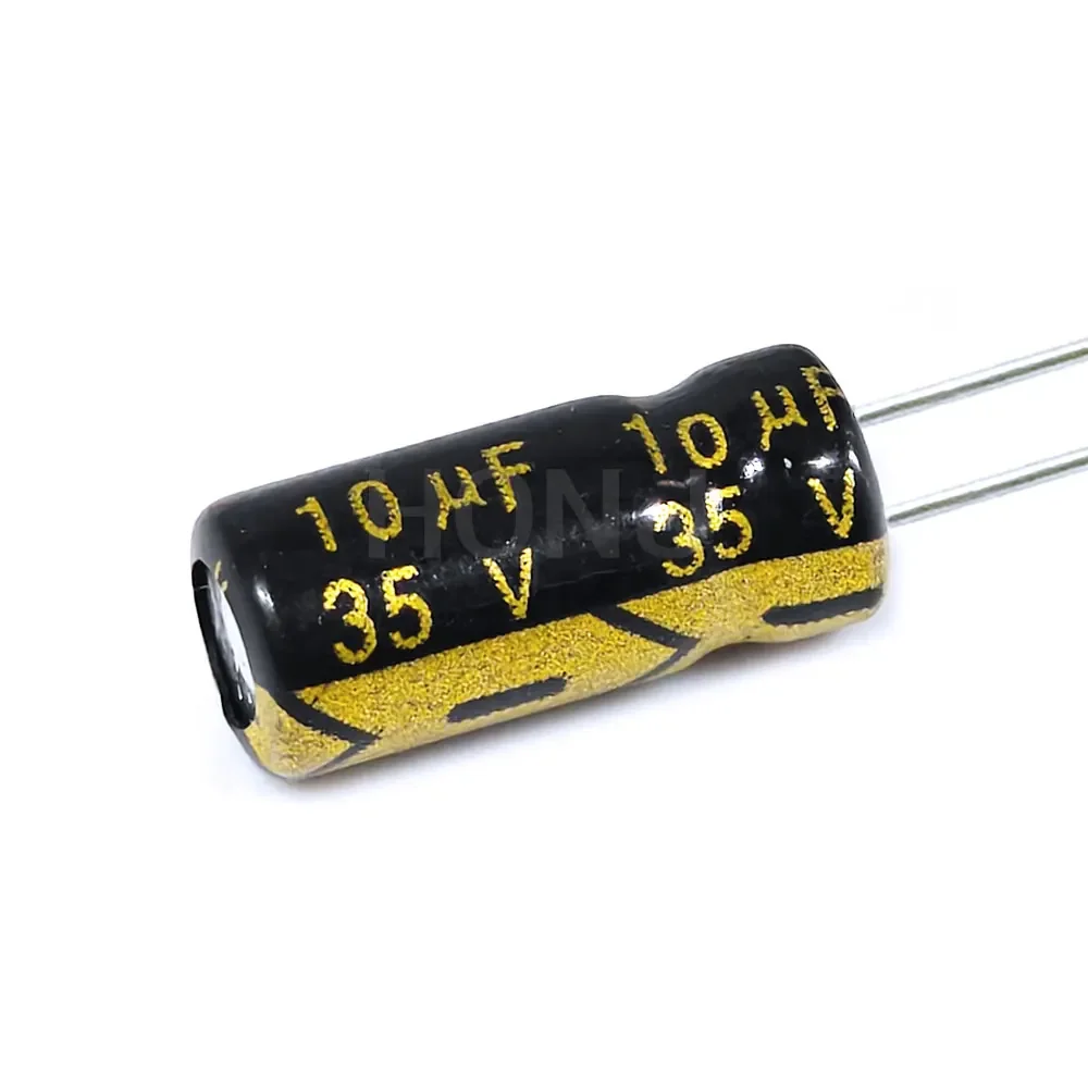 50PCS ​​​10uF 35V 10MFD 35Volt 5*11mm Aluminum Electrolytic Capacitor Radial 10mf35v 10uf35v 35v10mf 35v10uf ±20%​​