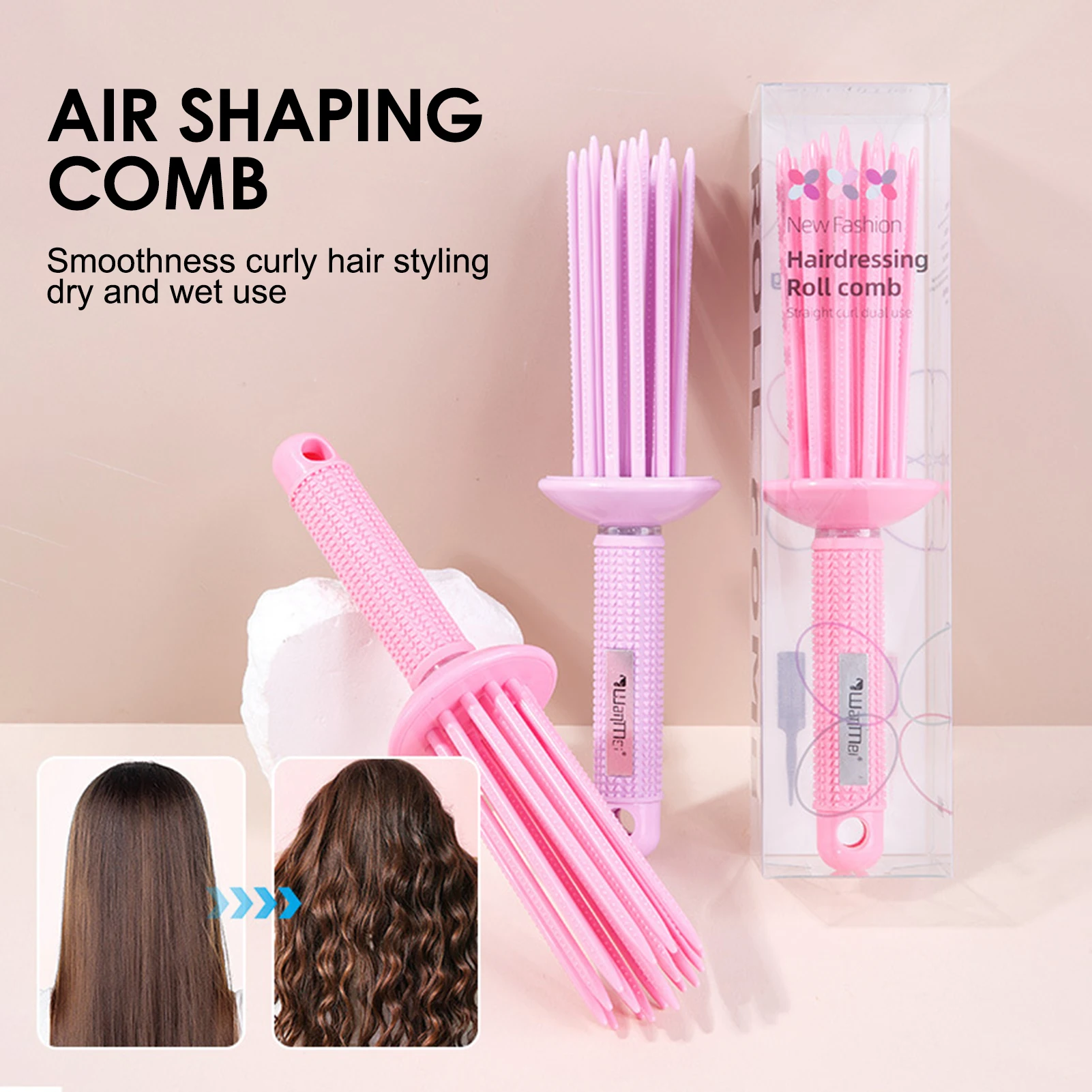 مشط تصفيف الشعر في صالونات التجميل، مشط شعر مجعد رقيق للرجال والنساء، إكسسوارات شعر على شكل جمجمة عالية، أمشاط تصفيف الشعر