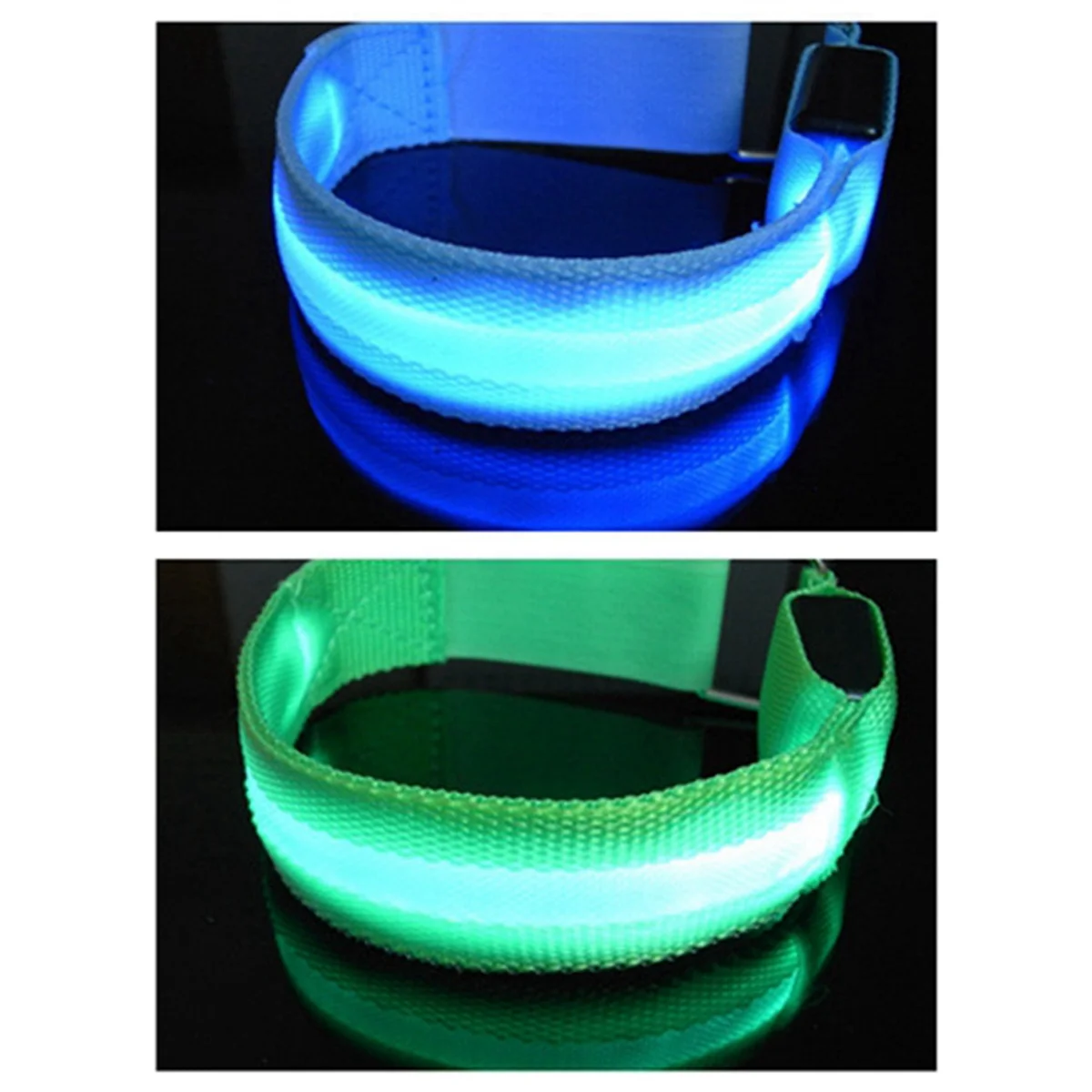 N18R 2 шт., светодиодный браслет для ночного бега, спорт на открытом воздухе, USB перезаряжаемый браслет, защитный браслет для ног, зеленый