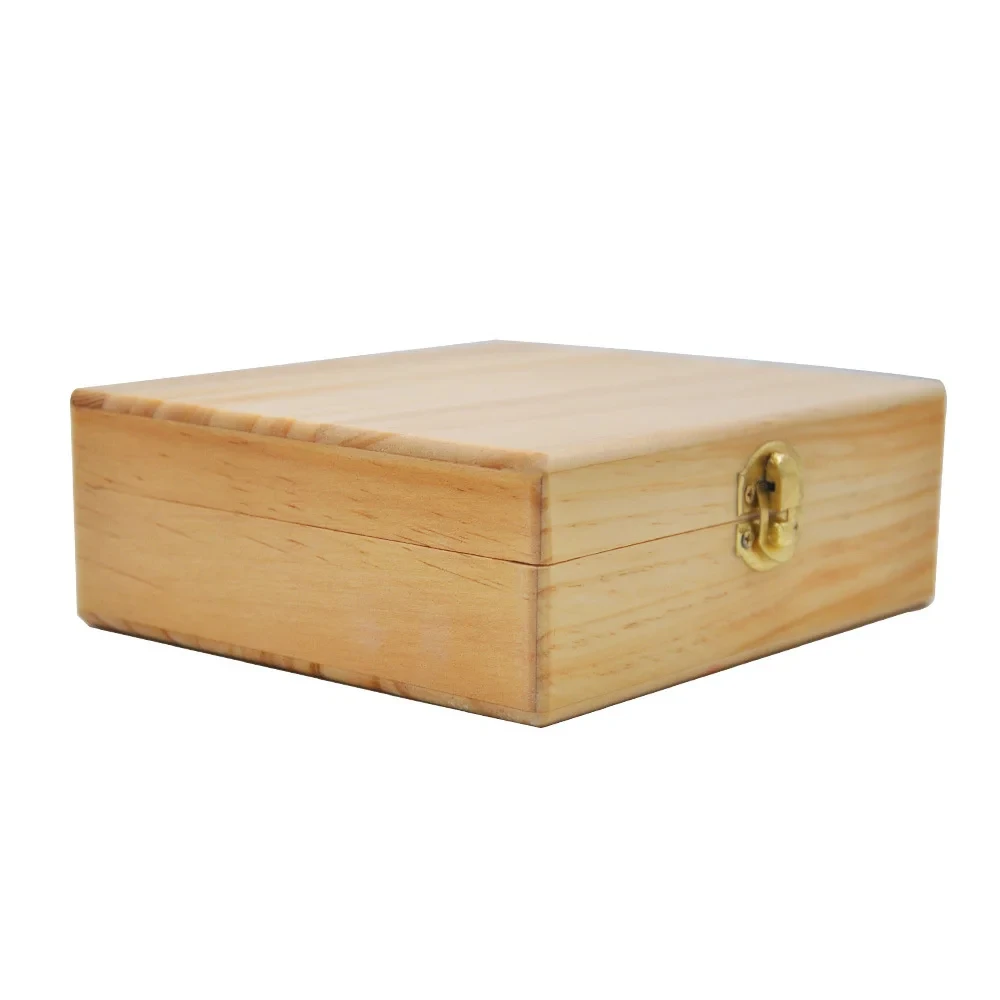 1pcs Wooden Stash Box Lock Movable Rolling Tray for Smoke Accessories Operationed Trays Bamboo Storage Container Organizer Porta