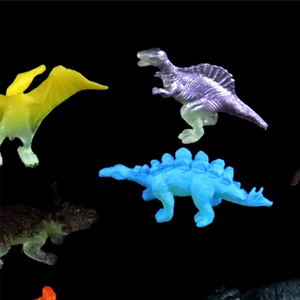 Dinosaurio que brilla en la oscuridad, juguetes de dinosaurio, figura de acción de PVC, adorno de dinosaurio noctilucente, dinosaurio de simulación noctilucente luminoso