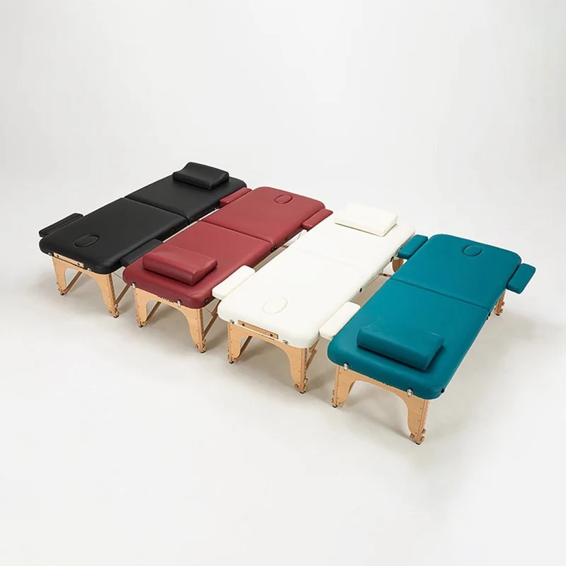 Massage Bed Headrest Foldable Aesthetic Stretchers Portable Massage Table Pillow Facial Bed Eyelash Making Stretcher Salon