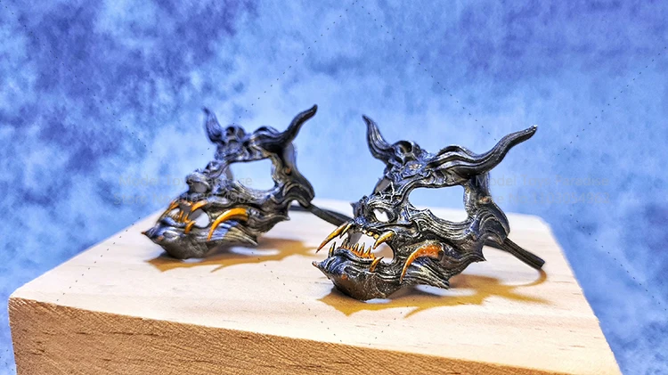 Maska Hannya w stylu mechanicznego punku, skala 1/6, japoński żołnierz, pasuje do figurek akcji 12-calowych.