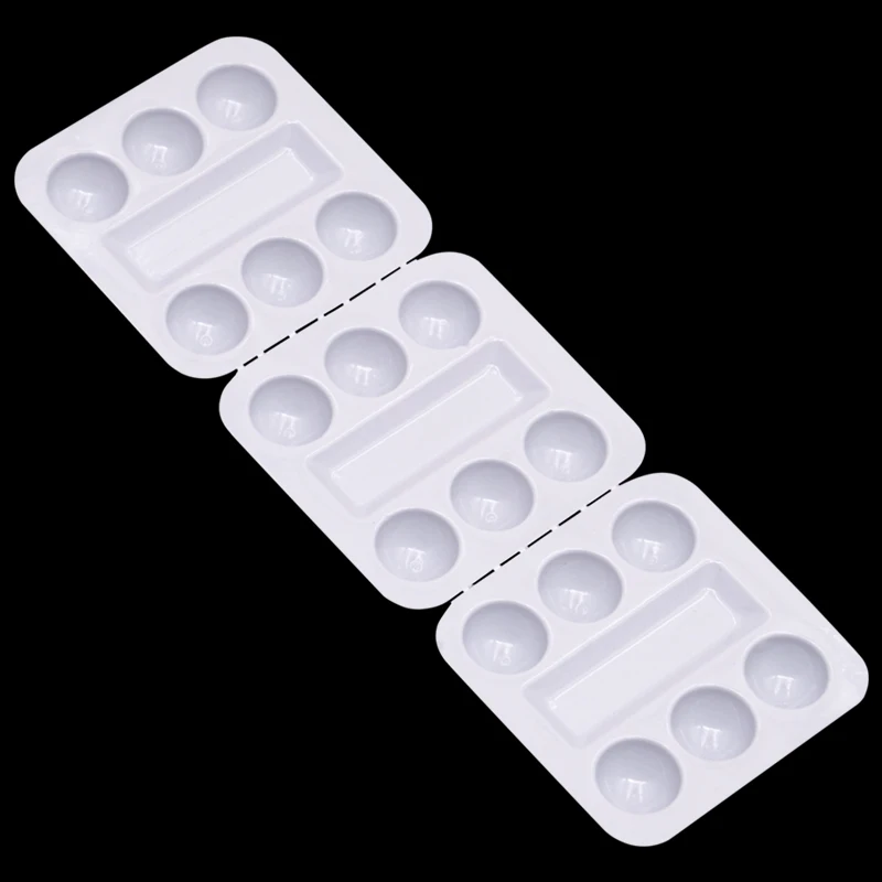 30 Stück/Box Dental-Mischbehälter mit 6 Löchern, Einweg-Kunststoffpalette für Harz-Komposit-Mischschalen, Material für Zahnarztbedarf