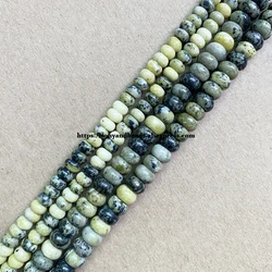 Natural Stone Smooth Rondelle Yellow Turquoise 7