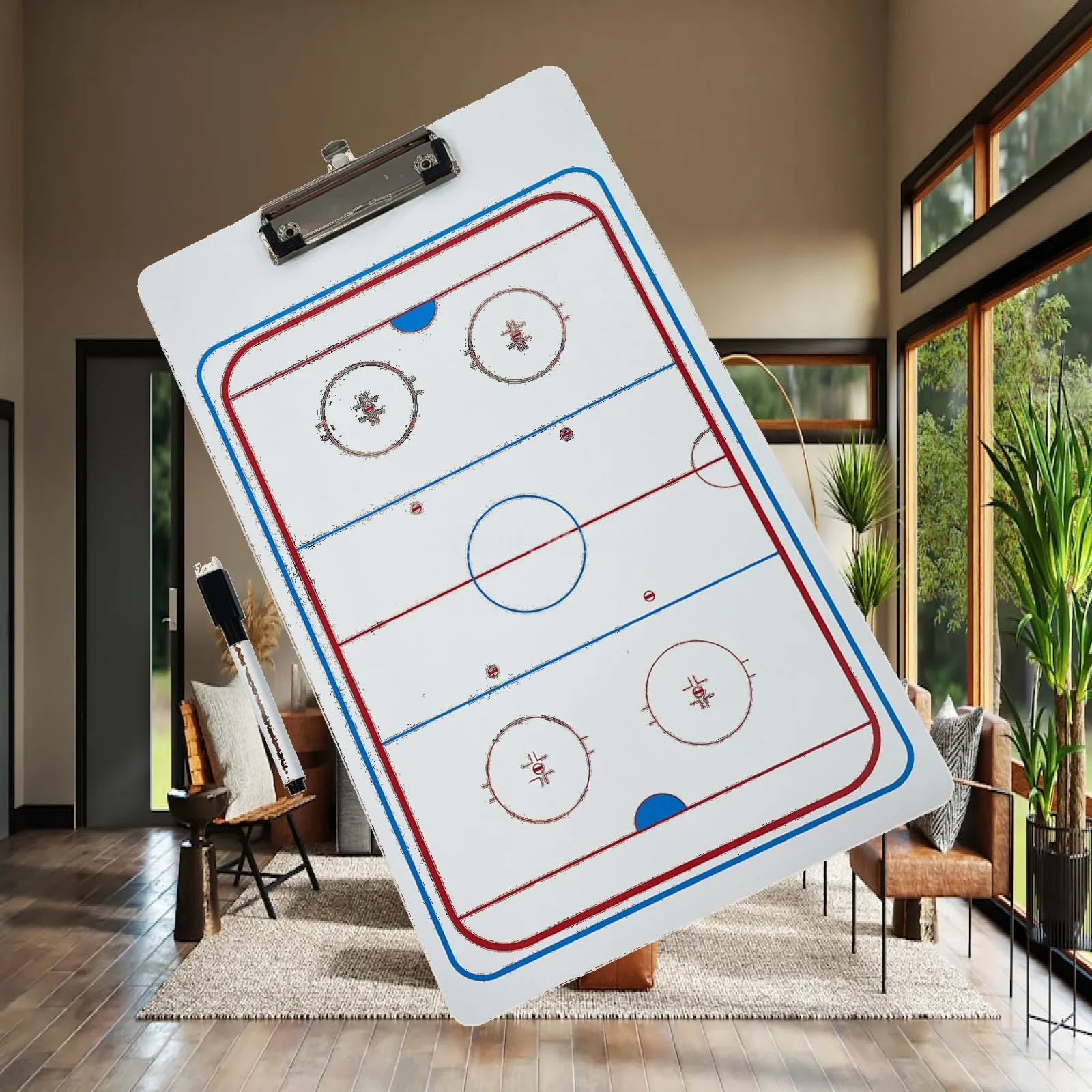 Ice Hockey Display Board Coaching Equipment Waterproof Smooth Surface with Marker for Training