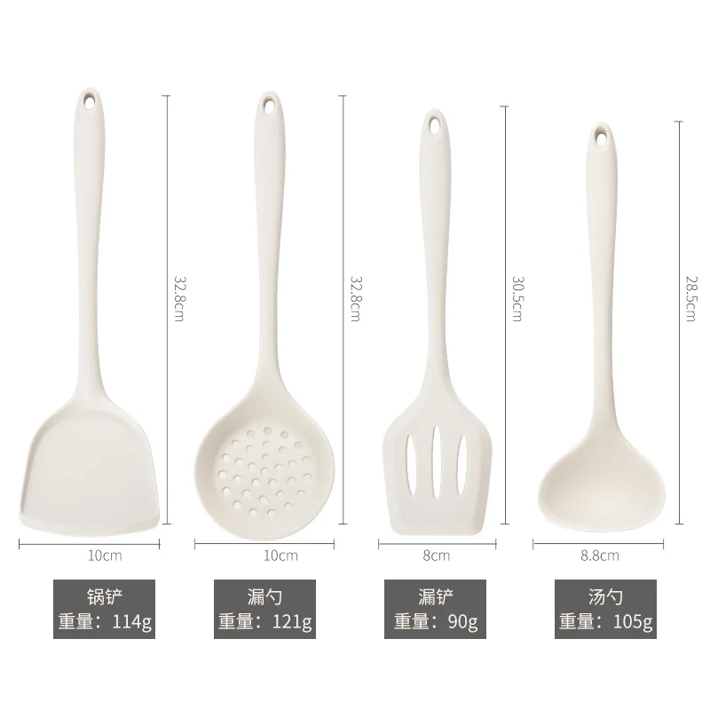 Kitchen Utensils Cooking Tools Silicone Spatula Soup Spoon Kitchen Accessories Cooking Non-Stick Heat-Resistant Kitchen Set