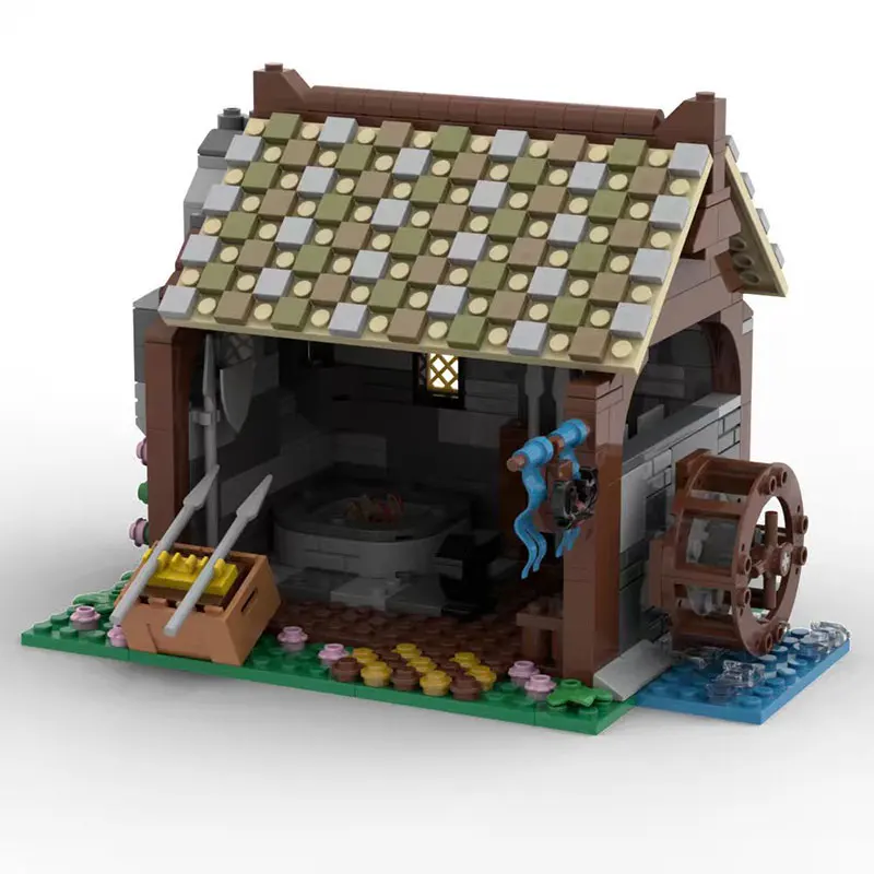 

Spot MOC-188974 539 шт. Кузнечный магазин DIY сборка мелких частиц строительные блоки развивающая игрушка модель подарочный набор украшений