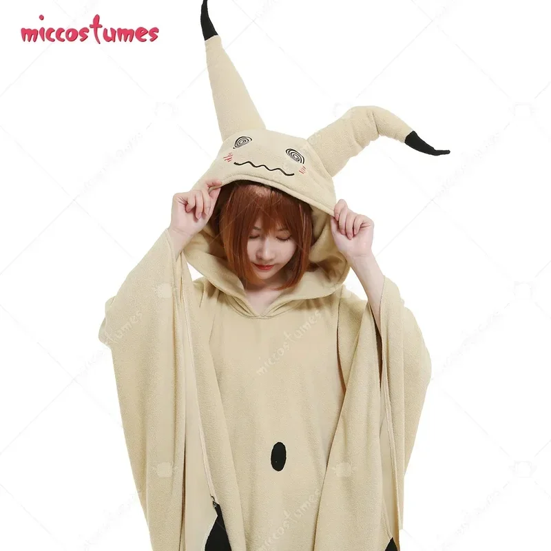 Miccostumes الكبار أنيمي kawaii نيسيي Kigurumi تأثيري حلي لطيف مقنعين بطانية ملابس المنزل كيب عباءة مع قفازات الأذن