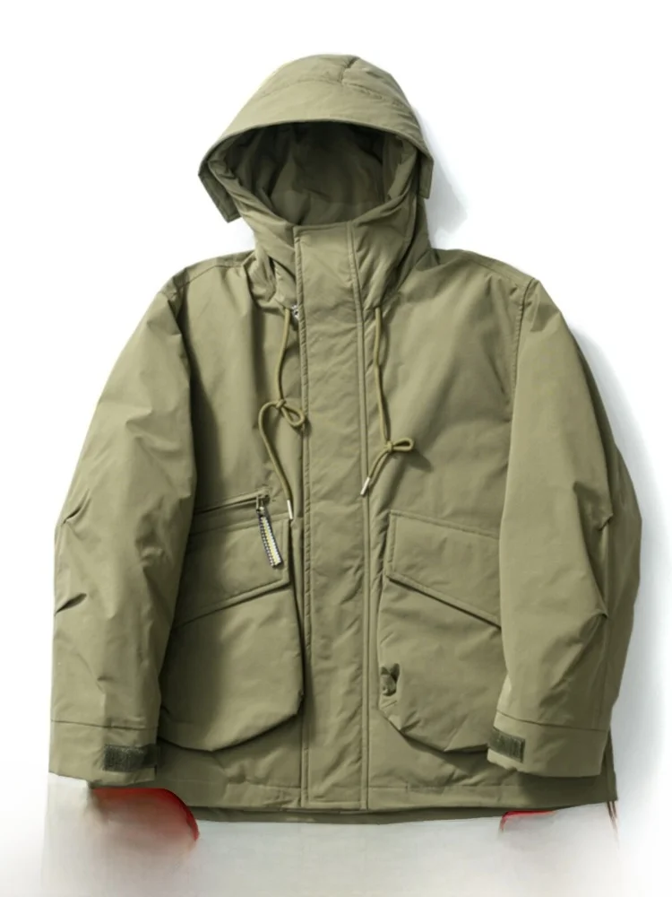 

Sli Casual Hooded Du down Jaet Large ket Men's Women's Autumn Winter High End Loose Fit Faionable Couple Coat