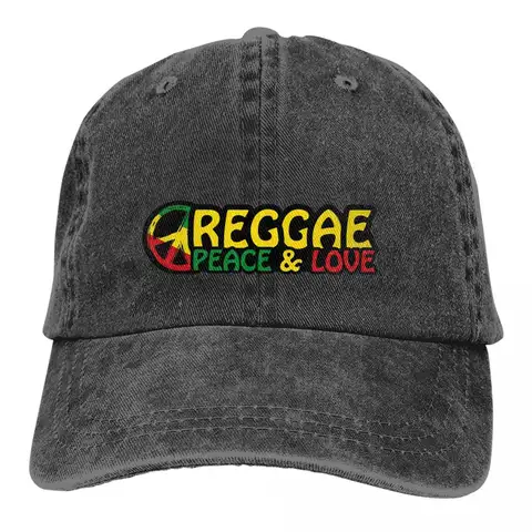Reggae Music Peace And Love With Peace Symbol Baseball Caps Peaked Cap Rasta Flag Lion Sun Shade Hats for Men Women