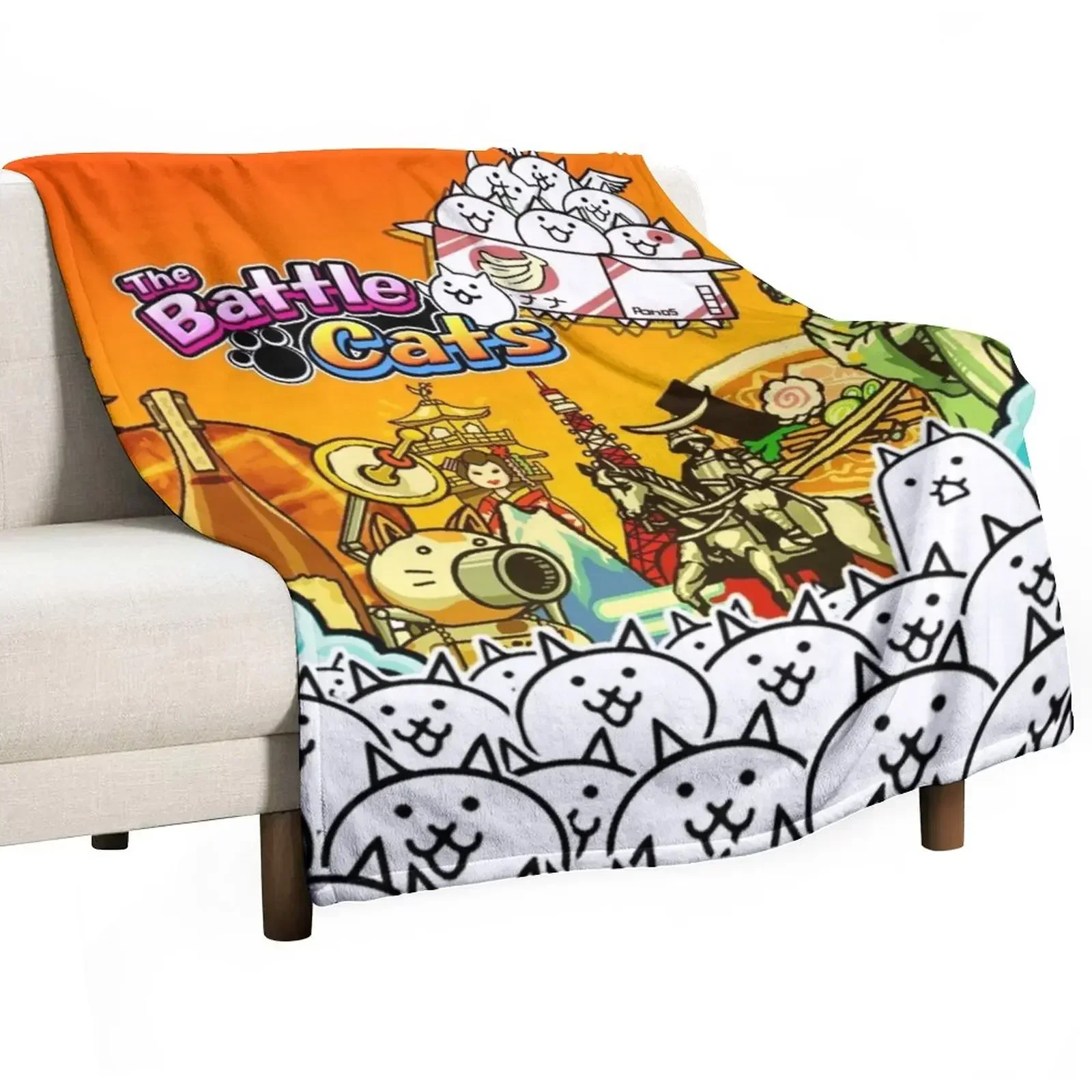 Battle Cats Throw Blanket Summer Beddings Soft bed plaid Blankets