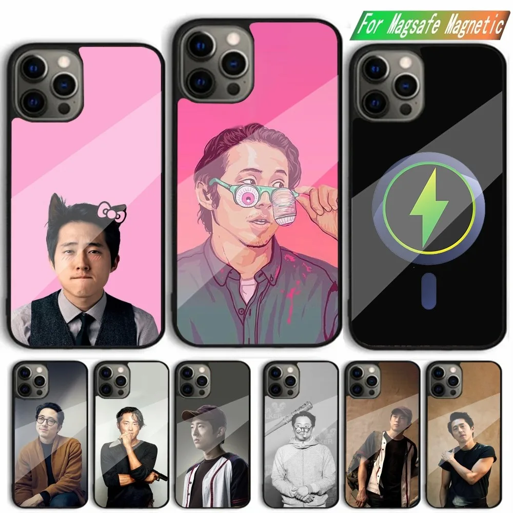 

Actor S-Steven Yeun Phone Case For iPhone 15,14,13,12,11,Plus,Pro,Max Mini Magsafe Magnetic Wireless Charging