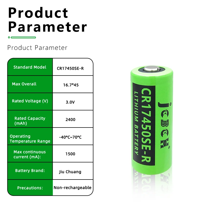 JCBCH CR17450SE-R Li-MnO2 Battery 3.0V is suitable for Zhenxiong injection molding machine CPC6.0 and computer display screen