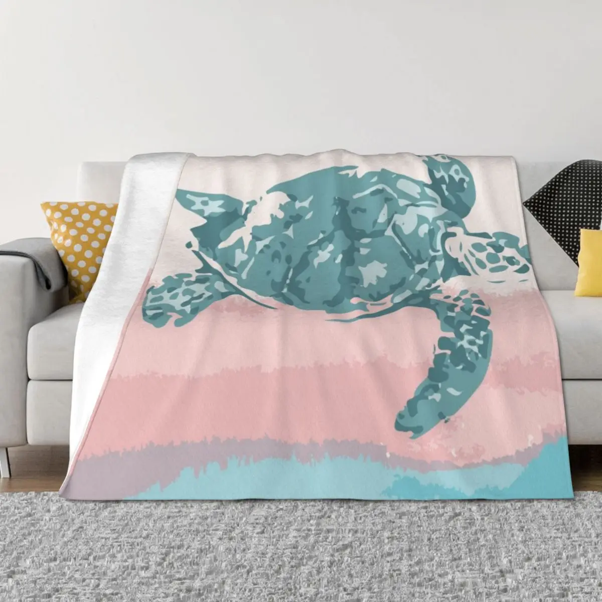 

Pastel Turtle Throw Blanket Kid'S Flannels Baby Blankets