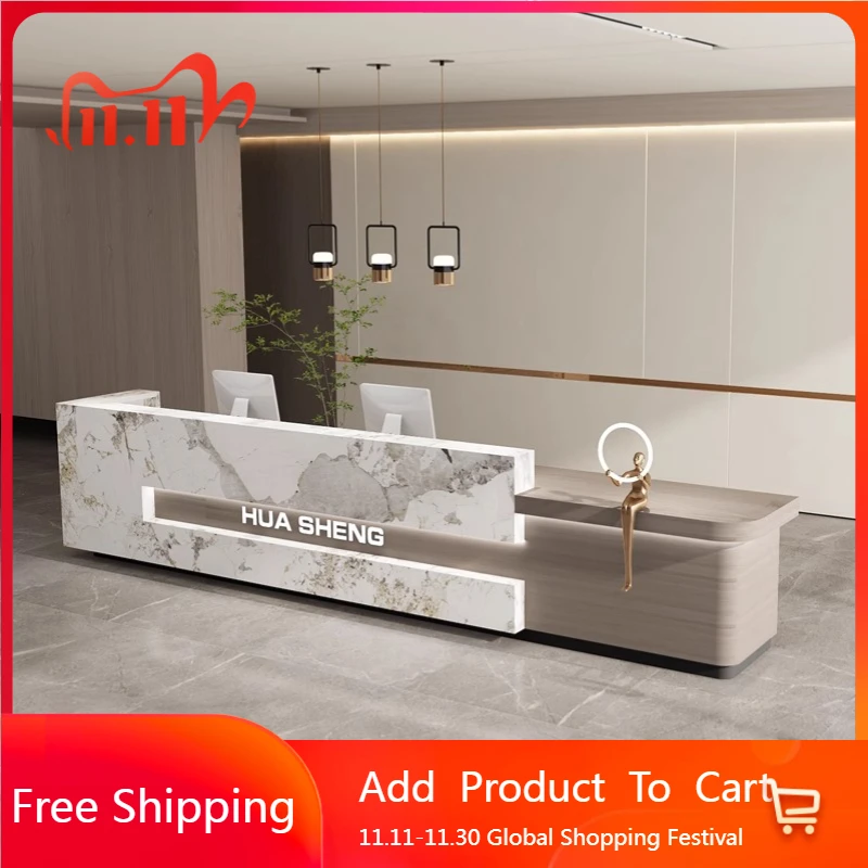 

Company Commericial Desks Industrial Curved Display Stands Welcome Reception Desks Adult Shop Business Escrivaninha Furniture
