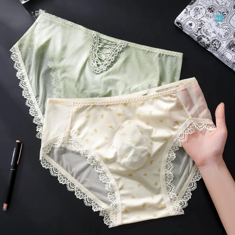 Men's Sexy Underwear Lace Mesh Panties U Convex Pouch Sissy Lingerie Underpants Sheer Ultra-Thin See Through Bikini Briefs