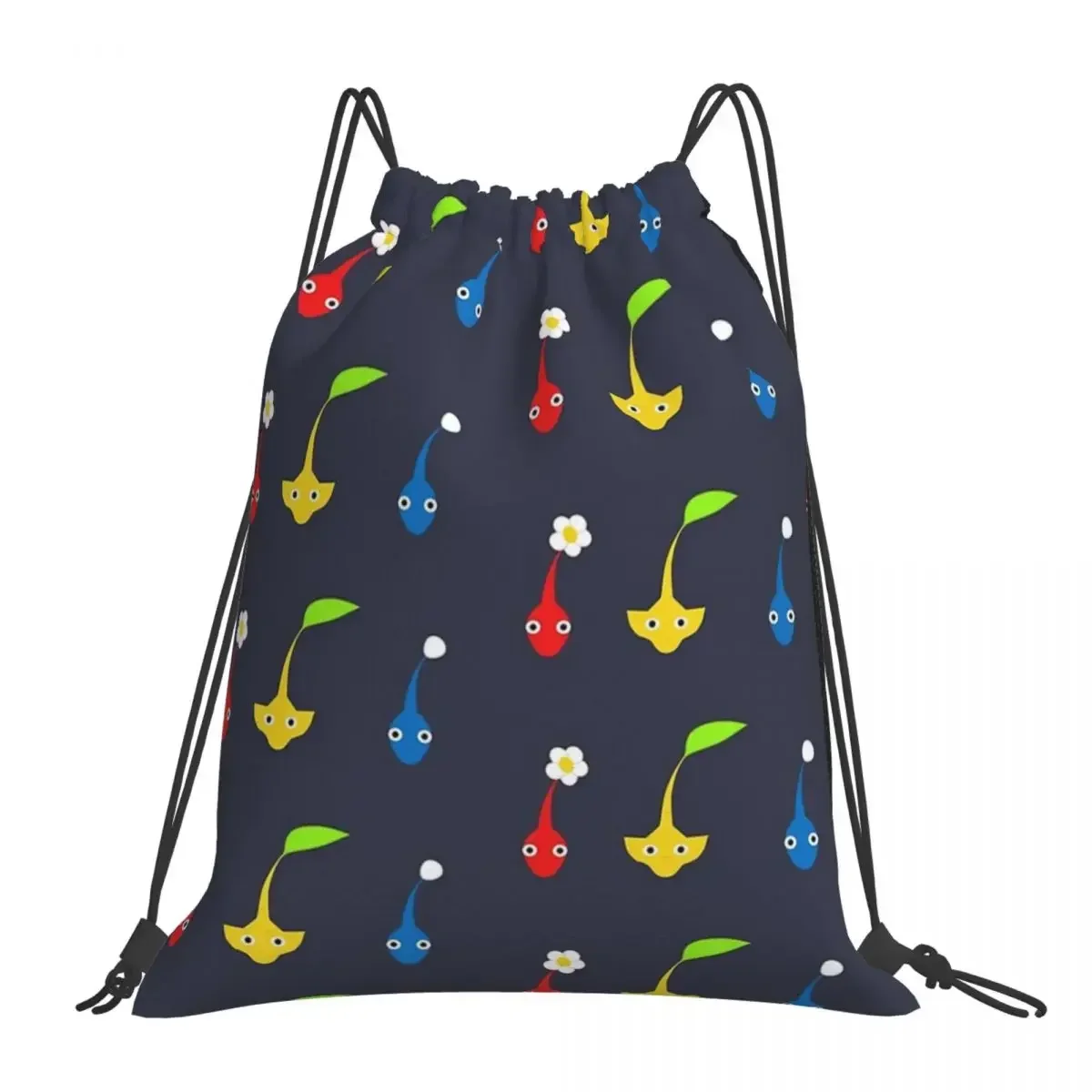 

Pikmin Backpacks Multi-function Portable Drawstring Bags Drawstring Bundle Pocket Shoes Bag BookBag For Travel Students