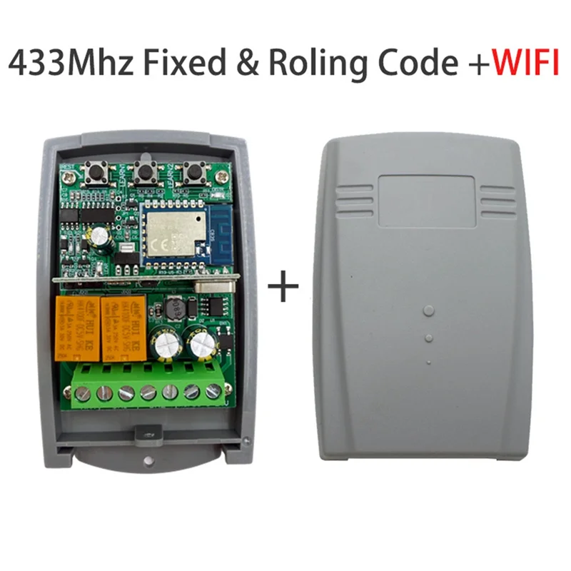Receptor inteligente para abertura de porta de garagem, A99E-Tuya wif zigbee, 2 canais, código de rolamento fixo, 433.92mhz, controlador de interruptor universal