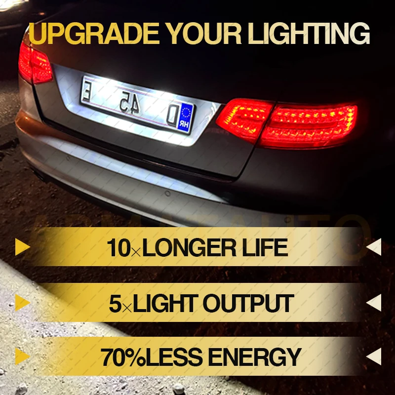 2Pcs Error Free Led License Plate Light For Audi A3 S3 Limousine A3 8L Facelift A4 B5 5B Avant Plate Lights Lamp Car-Styling view 6