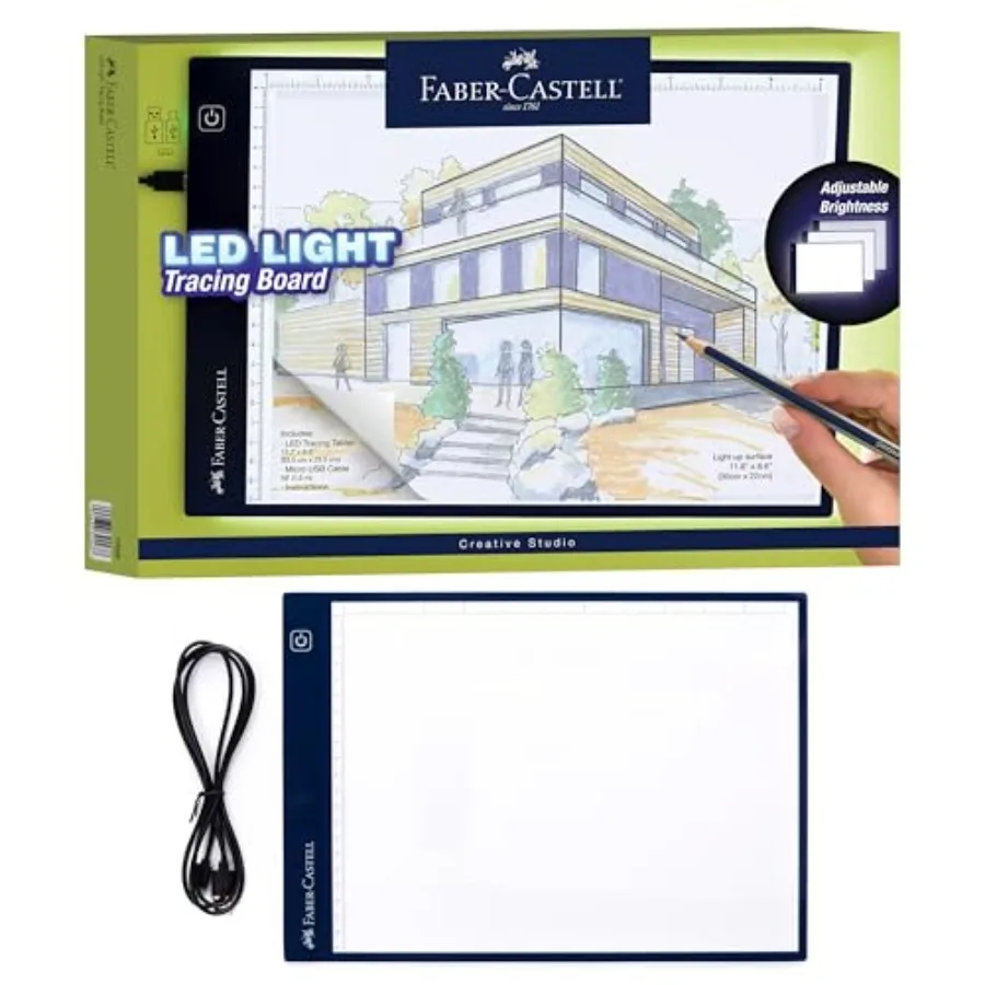 

LED Light Tracing Board: Adjustable Light Up Drawing Board LED Drawing Pad Tracing Light Box Light Pad and Board for Artists Ho