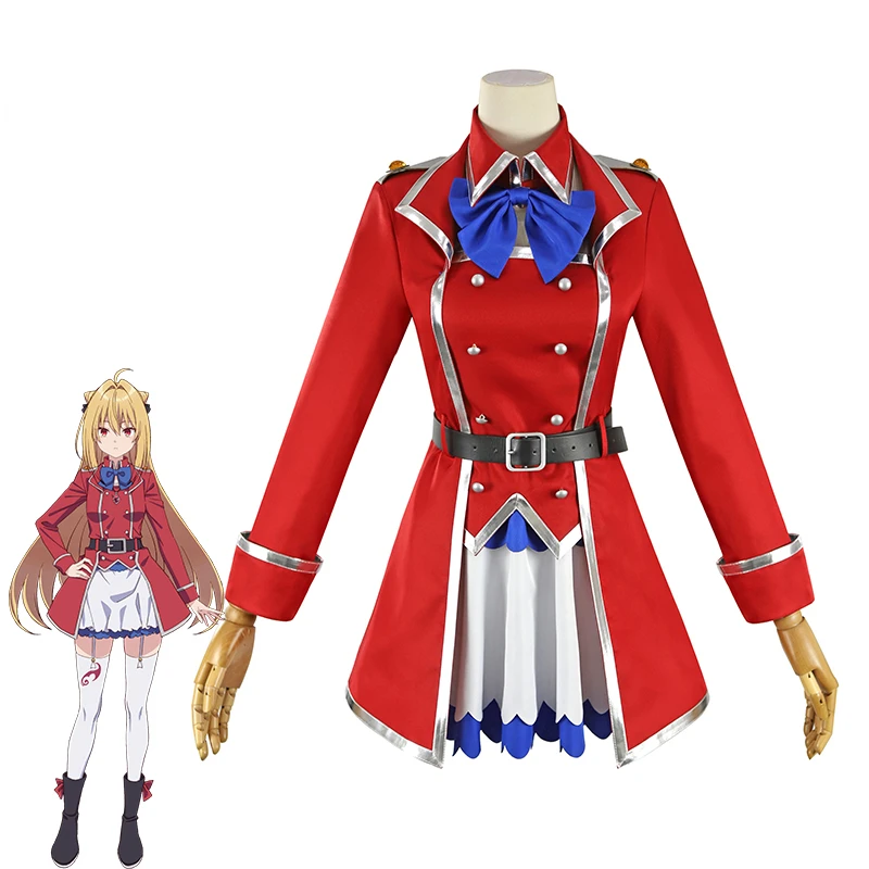 Hikikomari Kyuuketsuki No Monmon Terakomari Gandesblood Cosplay Costume Women School Uniform Halloween Red JK Uniform