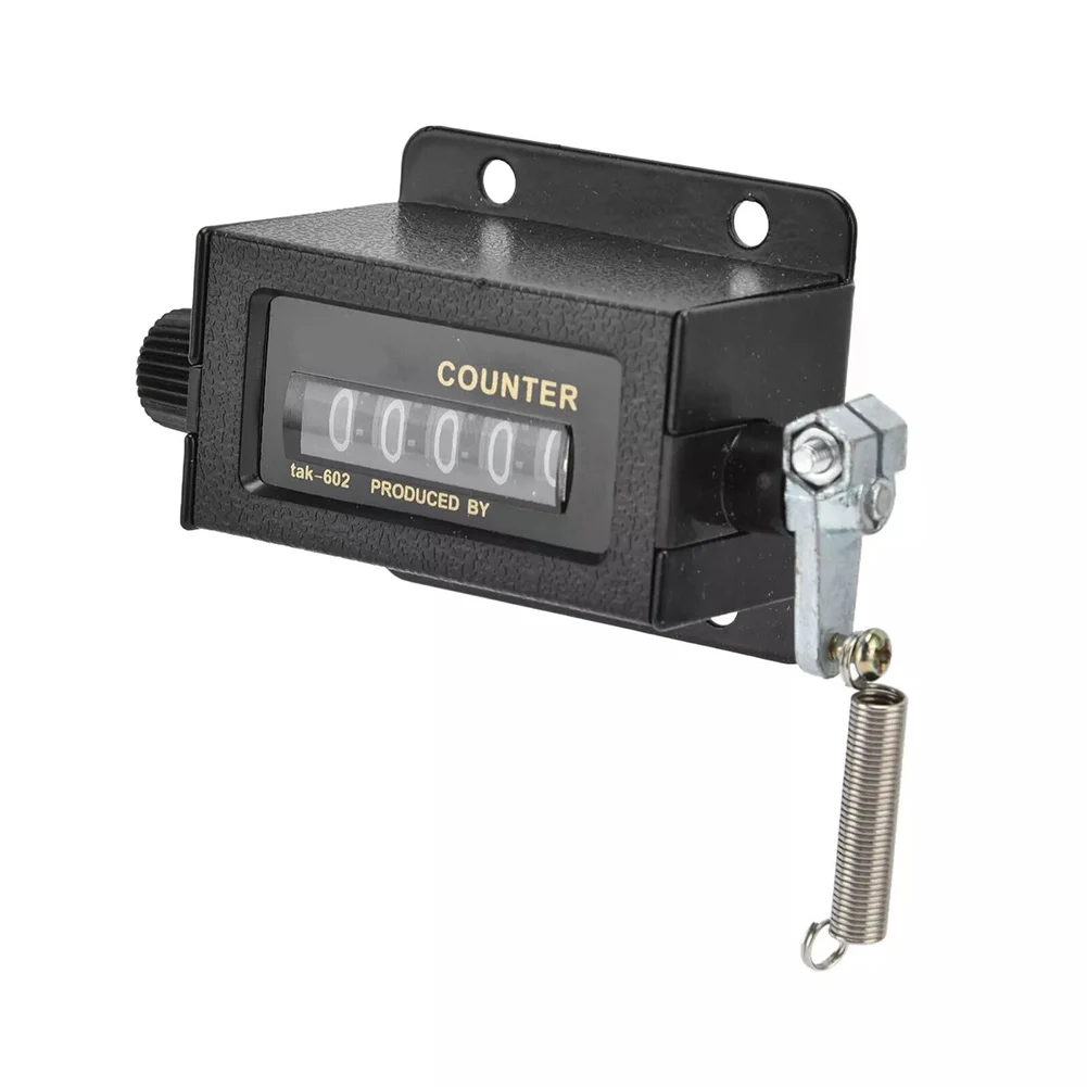 Manual Counter 5 Digit 0-99999 Counting Mechanical Counter Reset Hand Pull Counter