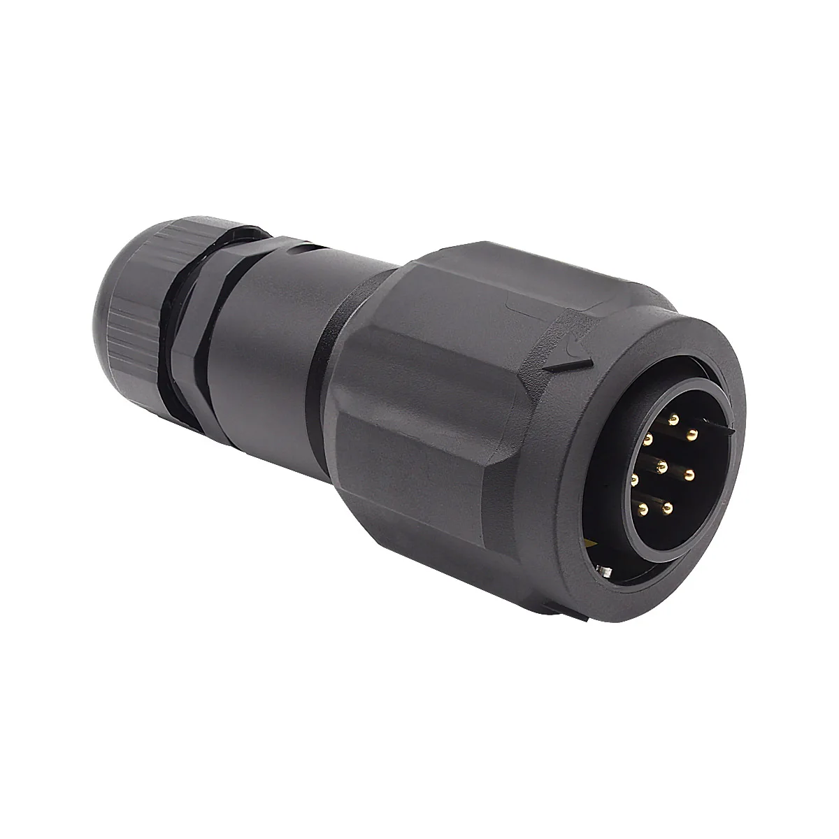 SINEMARCH Speaker 8 Pin Connector Inline Male with Rubber Locking Ring Pre-installed Solder Pins for Professional Loudspeakers