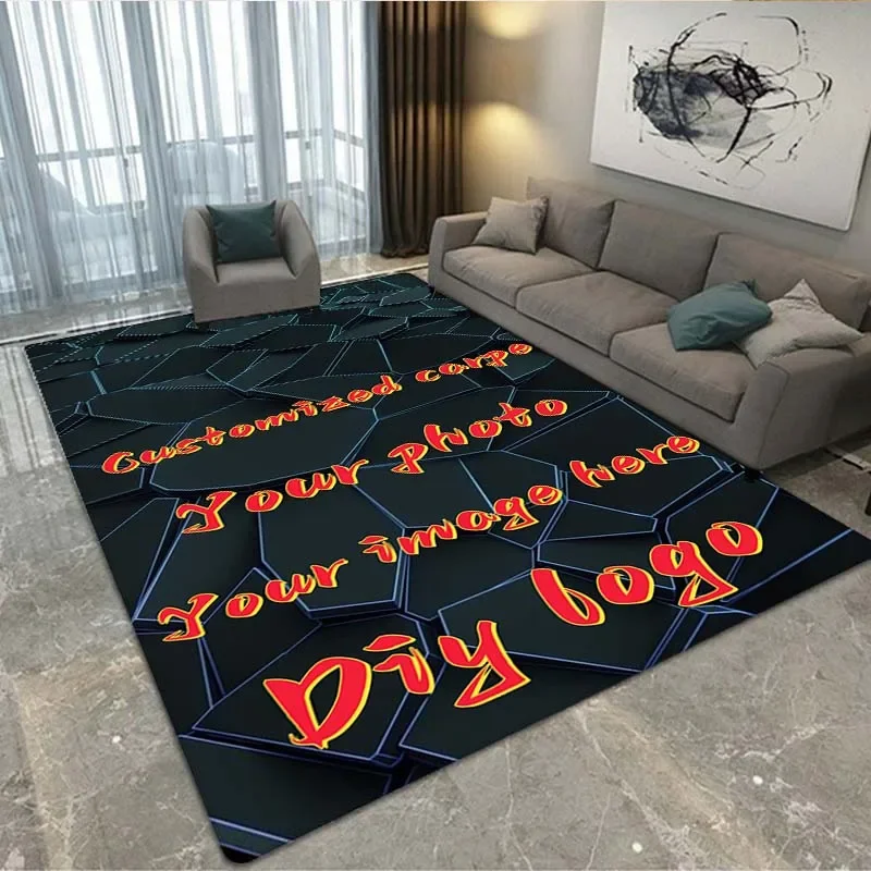 DIY Pictures Custom Carpet Customize Photo Logo Brand Rug Decorate Floor Mat Living Room Bedroom Large Area Soft Rug