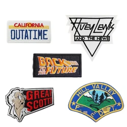 Back To The Future Movie Embroidered Patches for Clothing Iron Thermoadhesive Patches Appliques Tactical Sticker
